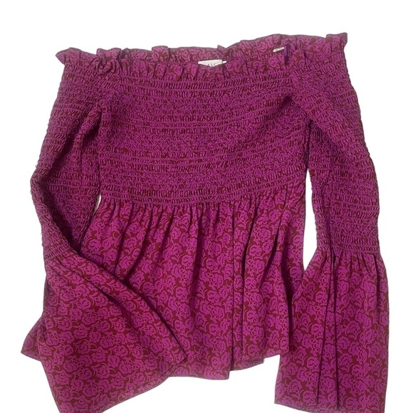 A.L.C. Agra Floral Printed Silk Blouse - Picture 2 of 5